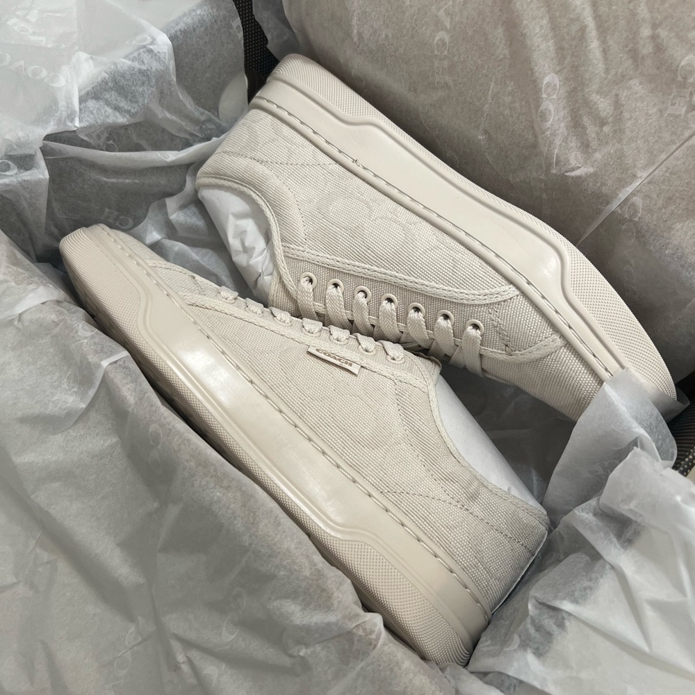 Coach Women's Sneakers in Cream - Picture 15 of 15